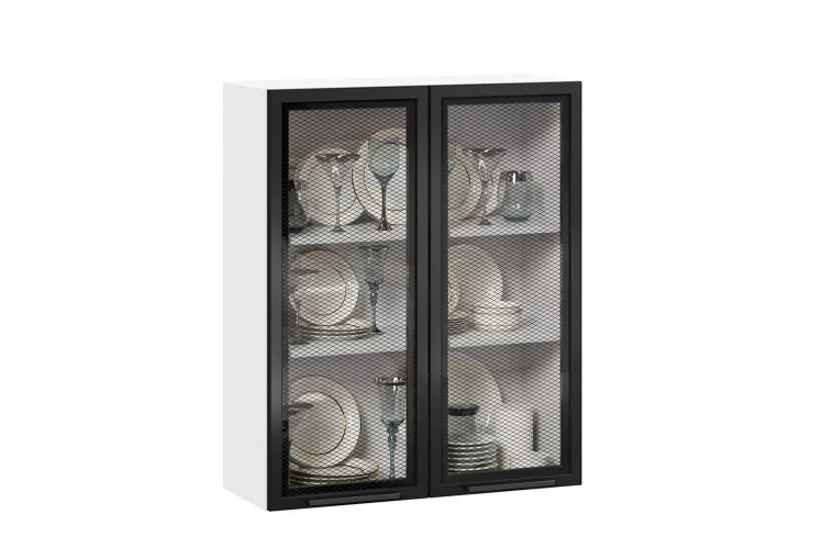 Шкаф кухонный 800 высокий со стеклом Герда ЛД 279.460.000.052 Белый/Черный/Антрацит_0