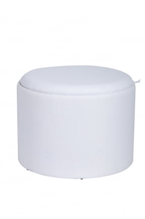 Пуф-столик с ящиком Хюгге L рогожка Белый_1
