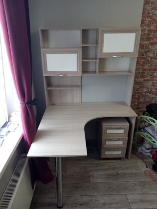 Стол угловой Остин Модуль №12 Ясень шимо светлый_1