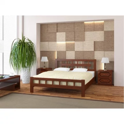 Кровать из массива Натали-5 200х90 Белый античный_1