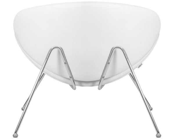 Кресло дизайнерское ДОБРИН ЕМИЛЙ (белый винил ЙП17, хромированная сталь) 2 шт / DOBRIN EMILY YP17,_6