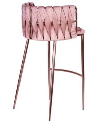 Стул барный ДОБРИН ЕММА РОСЕ ГОЛД (розовый велюр (ВФ-10)) 4 шт / DOBRIN EMMA ROSE GOLD (VF-10))_4