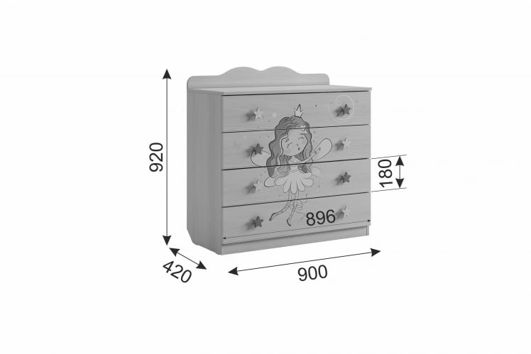 Комод Чудо MDW-06 Белый рамух_4