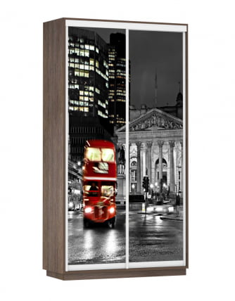 Шкаф-купе двухдверный Экспресс Дуо 1200х2200h Лондон/Венге_0