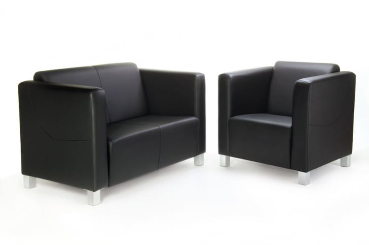 Диван двухместный Милано Комфорт Д2 Домус Блэк (черный) Категория 2_2