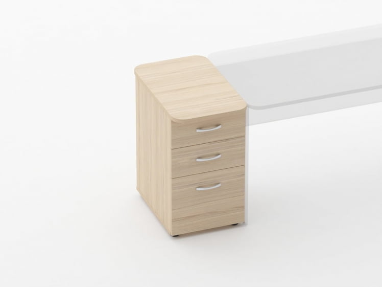 Тумба приставная на 3 ящика Glassy 3.10.14 Туя_1