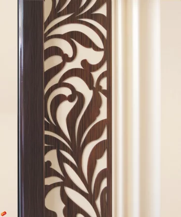 Шкаф для одежды с полками и штангой Катрин 92.13 Дуб венге Белый песок Браун вуд_2