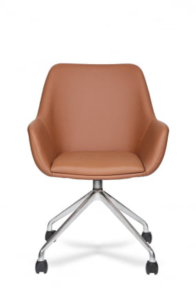 Кресло офисное МГ-24 В ХРОМ ПАУК 4 ЛУЧА_1