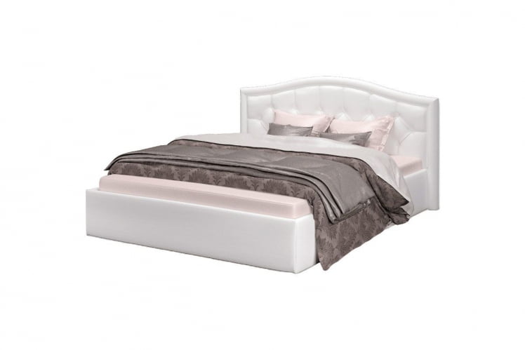 Кровать Стелла, 1400*2000 мм, искуственная кожа Vega white, белый_0