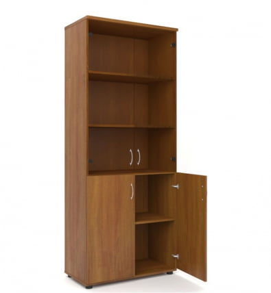 Шкаф для документов со стеклом Р.Ш-2СБ Крафт золотой_1