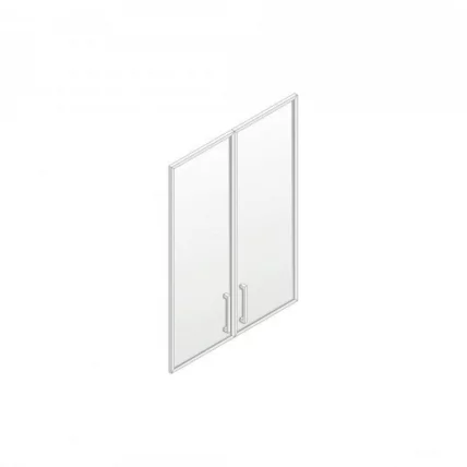 Шкаф для сувениров (глухие+прозрачные двери в алюминиевой рамке) Пр.Ш-2+Пр.ДШ-2СБА Аттика_1