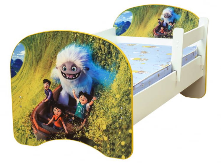 Кровать детская с фотопечатью без ящика 800*1600 Снежный человек_0