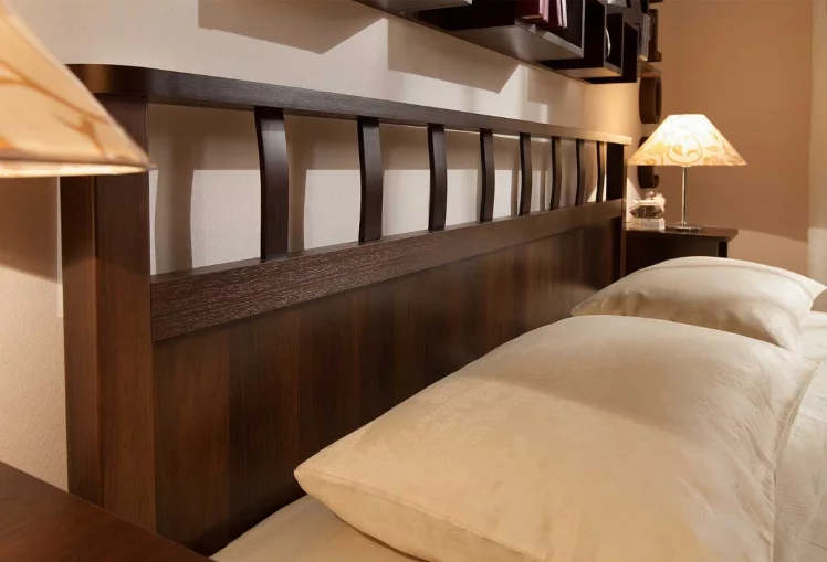 Кровать Люкс (1600) Sherlock 47 Орех шоколадный (спальня)_2