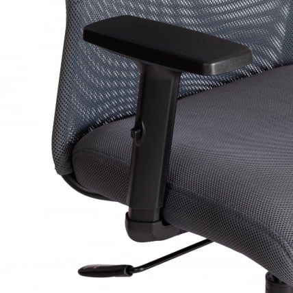 Кресло PRACTIC PLT ткань/кож/зам, серый/металлик, TW-12/W-12/36_6