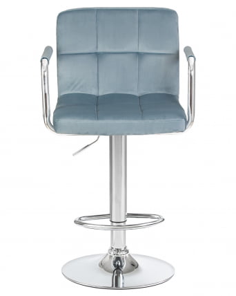 Стул барный DOBRIN KRUGER ARM Пудрово-голубой велюр MJ9-74_5