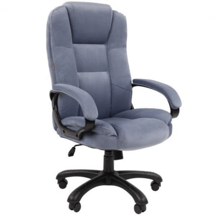 Кресло офисное CHAIRMAN HOME 600 велюр Голубой_0