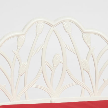 Скамья Secret De Maison Strauss (Штраус) + подушка алюминиевый сплав, 99*56*76, butter white_6