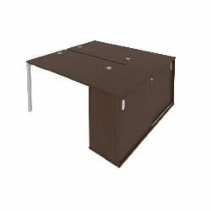 Рабочая станция с опорным шкафом-купе Metal System Б.РС-СШК-1.2 Венге/Серый_0