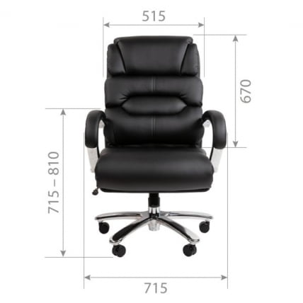 Кресло руководителя CHAIRMAN 409 экокожа Черный_4