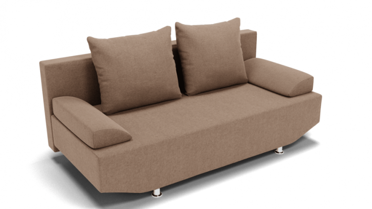 Диван Сити (ЗР) Цвет фасада: Светло коричневый; Тип: Прямой; Материал фасада: Металл/Велюр_0