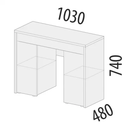 Туалетный стол Кашемир 900.15 Дуб Кронберг/Кашемир_2