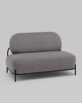 Диван Стоун велюр рельефный светло-серый_0