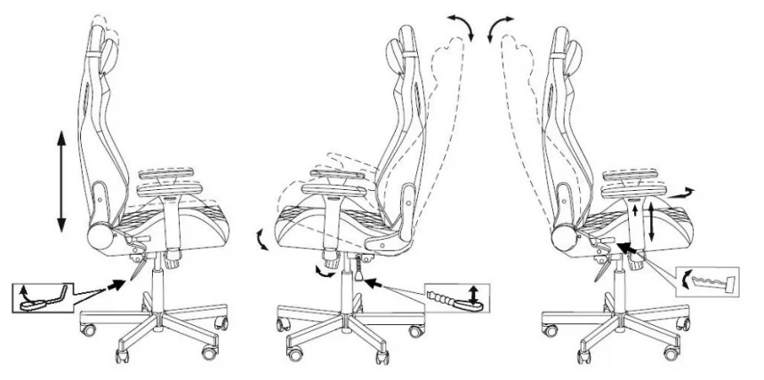 Геймерское кресло Knight Outrider Black-Violet_18