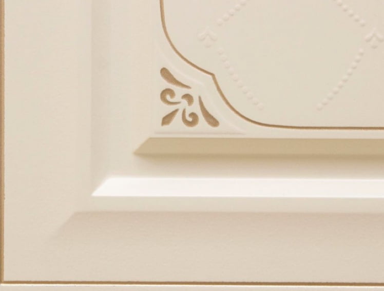 Шкаф-витрина кухонный (с системой плавного закрывания) Милана 23.09.1 Сосна Астрид/Ваниль_2