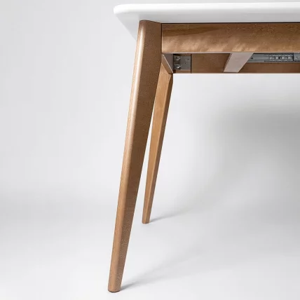 Стол обеденный Пегас Plus 160x95 Морилка Дуб золотой Эмаль белая_3