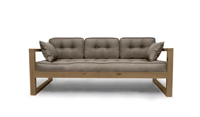 Диван трехместный DEmoku Д-3 бежевый_холодный серый_0