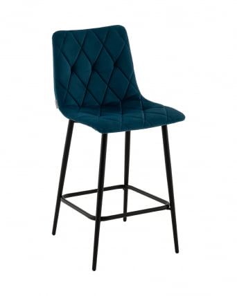 Стул полубарный Одди Diamond велюр синий_0