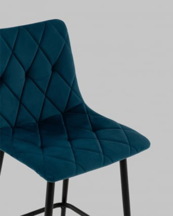 Стул полубарный Одди Diamond велюр синий_8