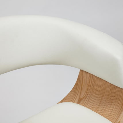 Кресло ВИМТА натуральный, кож/зам белый / VIMTA_1