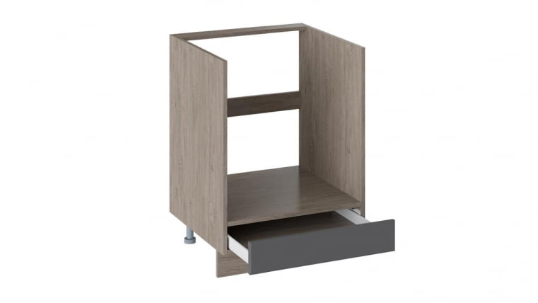Шкаф напольный под бытовую технику Одри НБ1я_72(12)-60_1Я Дуб Сонома трюфель/Серый шелк_1