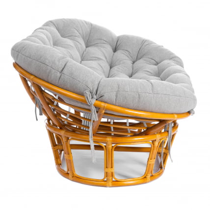 Диван MAMASAN/МАМАСАН 23/02 W /с подушкой/ 169х102х80 см, Pecan (орех), матрац 182х119 см, ткань серо-бежевая 3М 16/2_1