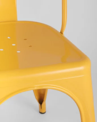 Стул TOLIX с высокой спинкой Желтый глянцевый_8