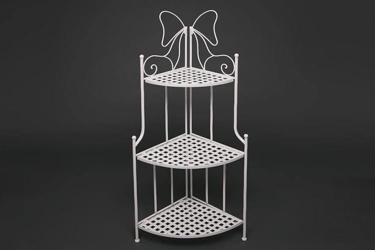 Этажерка угловая Secret De Maison 003 стальной сплав, 36х36х120см, butter white_1