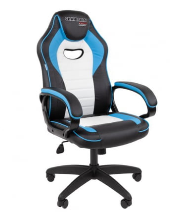 Кресло геймерское CHAIRMAN GAME 16 черный/голубой/белый_0