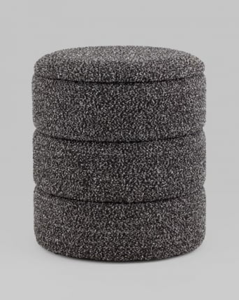 Пуф с ящиком Hive S букле черный меланж_5