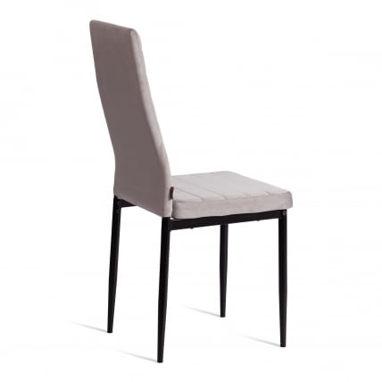 Стул Easy (mod. JSC02-1) металл, флок, 41 х 52 х 96 см, Light grey (светло-серый) HLR14 / черный_2