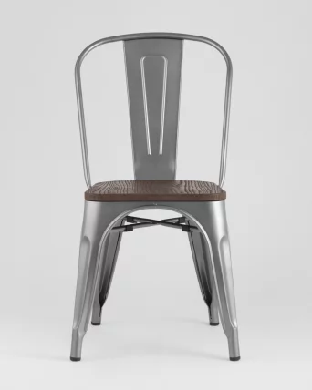 Стул Tolix Wood 850 Серебристый_2