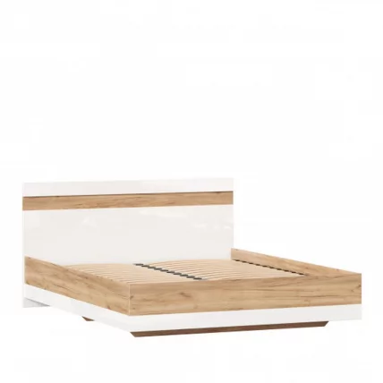 Кровать двуспальная 1600 Фиджи ЛД 659.072.000 Дуб Золотой Белый_1