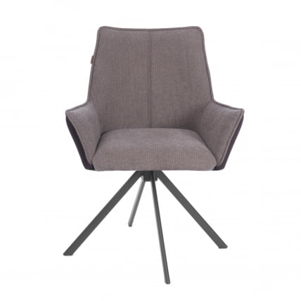 Кресло Murano/Мурано опора 360, велюр/букле (HYP)/Экокожа, бежевый/коричневый_4