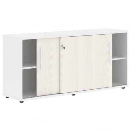 Шкаф с дверьми-купе ЕДИС ЕЛC 1643 Ясень Траун Белый Белый / EDIS ELC_1