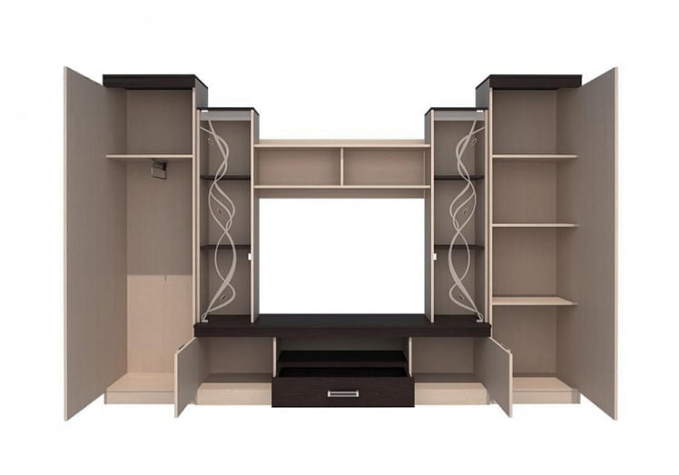 Гостиная Атлантида 2 Б Ясень шимо темный Ясень шимо светлый_1