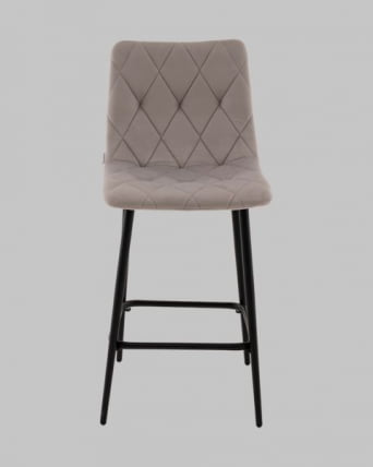 Стул полубарный Одди Diamond велюр светло-серый_2