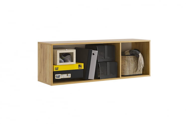 Антресоль трехдверная Бери MPR-026 Дуб крафт золотой/белое дерево_1