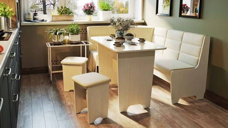 Кухонный уголок Техас Исп.2 Дуб Белфорт/Кашемир Крем_2