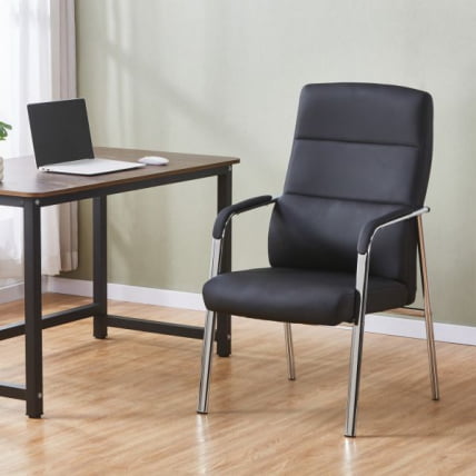 Кресло для посетителей Еверпроф Ситй Экокожа Черный / Everprof City_5