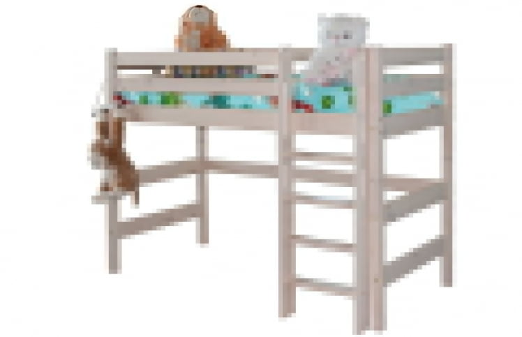 Кровать полувысокая Соня Вариант 5 с прямой лестницей_0